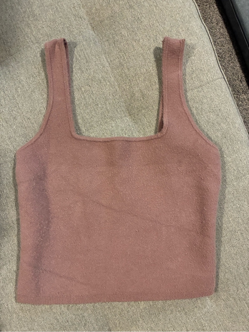 Abercrombie & Fitch Mauve Square Neck Knit Tank